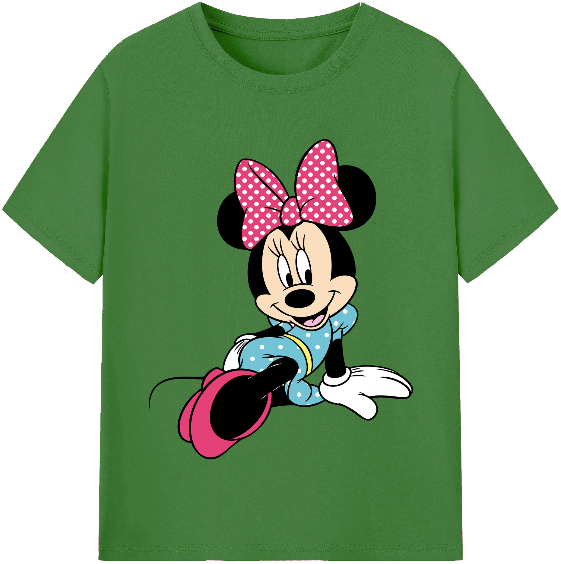 （画像用） ミッキーマウス Mickey Mouse レディースカジュアルプリントTシャツ（綿100％）